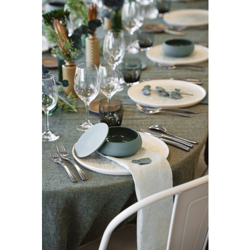 Nappe en lin (Kaki, 300x300 cm)