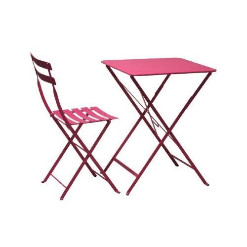 Table Bistrot Fushia carrée 57x57cm