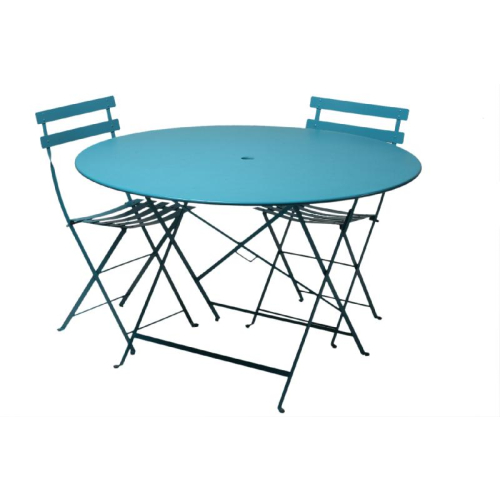 représentation Table Bistrot Turquoise ronde ø=117cm