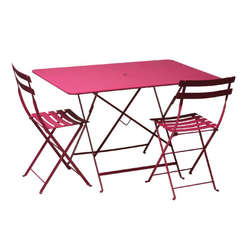 représentation Table Bistrot Fushia rect. 117x77cm