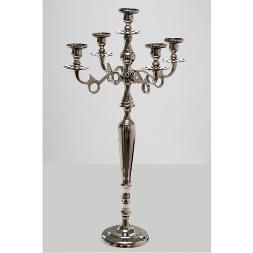 Candelabre argenté 5 branches H : 70cm