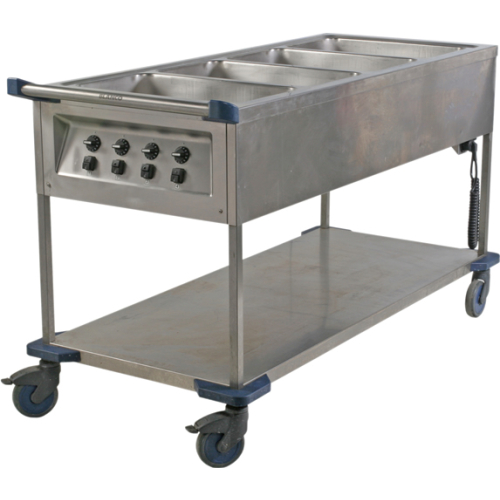 Chariot bain-marie élec. 4 GN 1/1 H:20cm