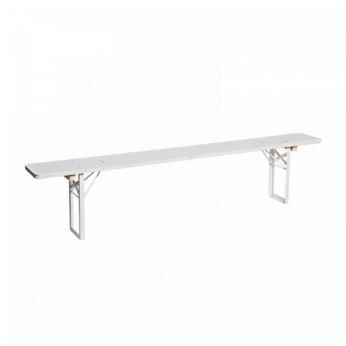 Banc de brasseur blanc 220x25cm