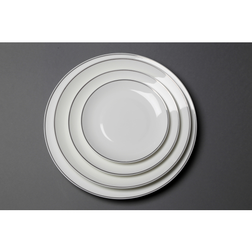 Assiette plate Coupe bord Platine 28cm