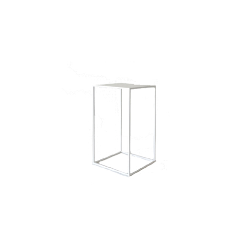 Table haute Quadra blanche 60x60x108cm