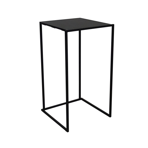 Table haute Quadra noire 60x60cm emp.