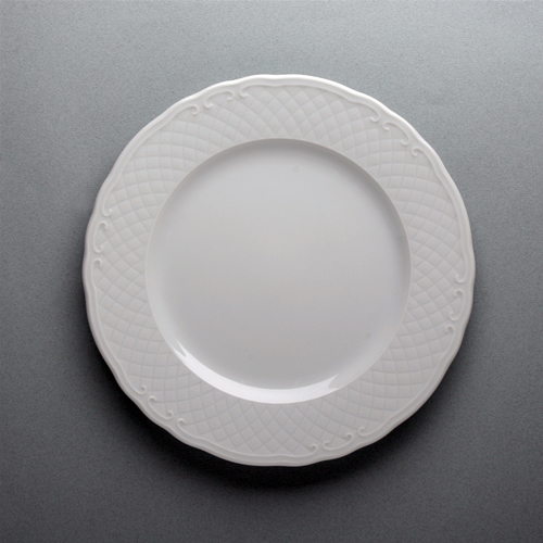 représentation Assiette plate Reine Blanc 25 cm